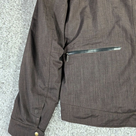 Nau Mens Hooded Full Zip Jacket Brown Size Small Outdoor Technical Shell - Picture 12 of 16